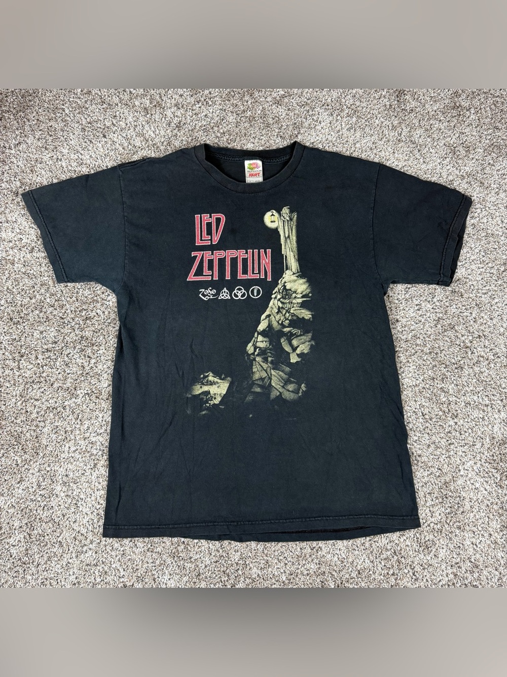 Vintage Sz Large Men’s Fruit Of The Loom Led Zeppelin Stairway To Heaven Shirt